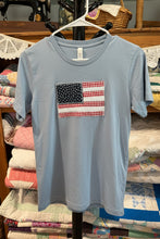Load image into Gallery viewer, American Flag patchwork t-shirt- Small