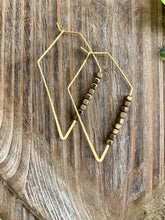 Load image into Gallery viewer, Modern Boho Diamond Hoops (Gold)
