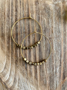 Modern Boho Small Hoop Earrings (Gold)