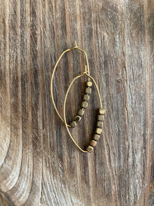 Modern Boho Slim Hoop Earrings (Gold)